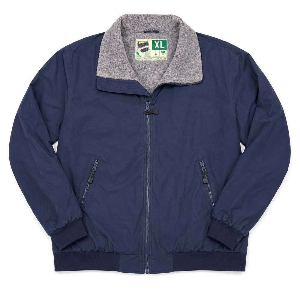 Vintage Wear Guard Navy Blue Fleece Lined Bomber Jacket XL